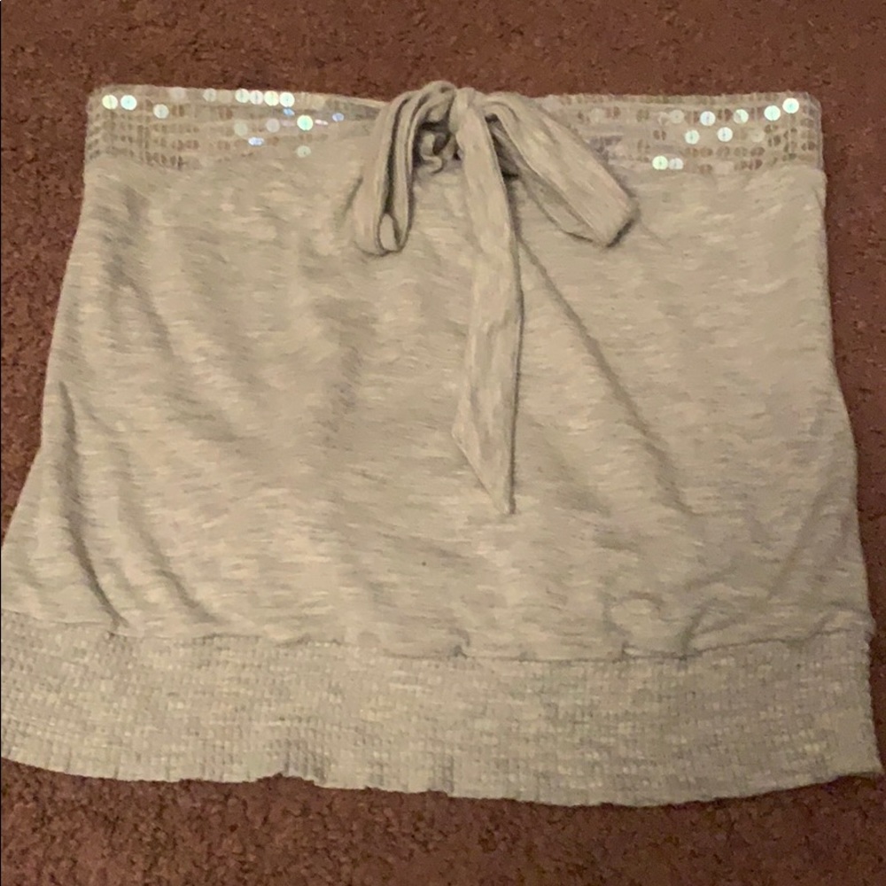 Grey crop top Armani exchange Small